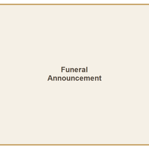 Funeral Announcement Template