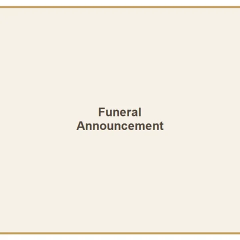 Funeral Announcement Template