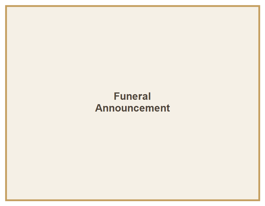 Funeral Announcement Template