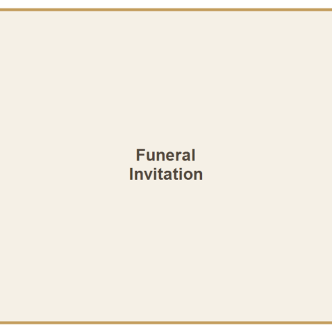 Funeral Invitation Template