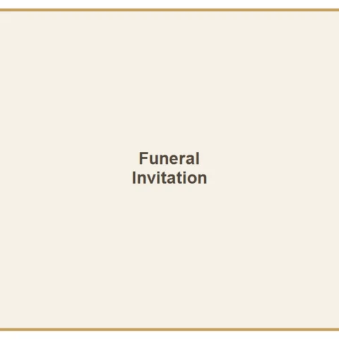 Funeral Invitation Template