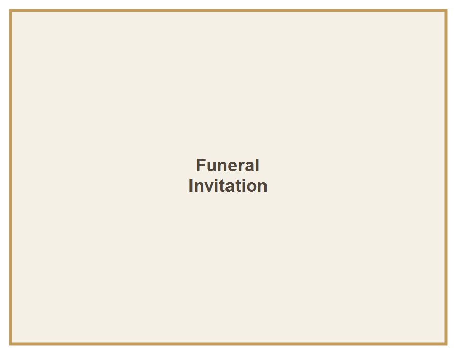 Funeral Invitation Template