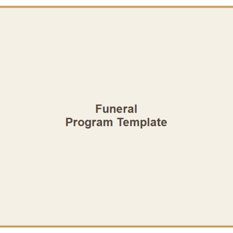 Funeral Program Template