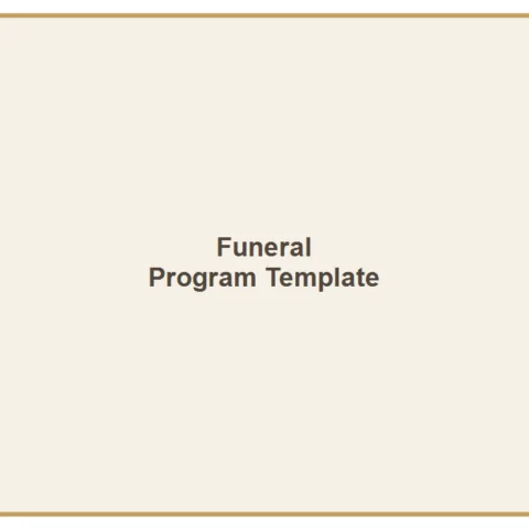 Funeral Program Template