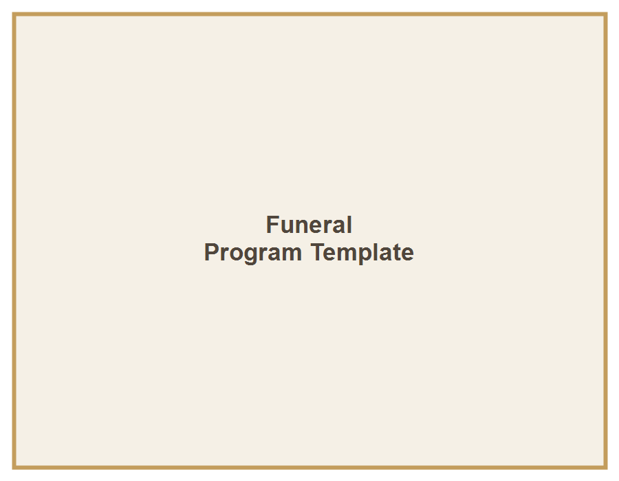Funeral Program Template