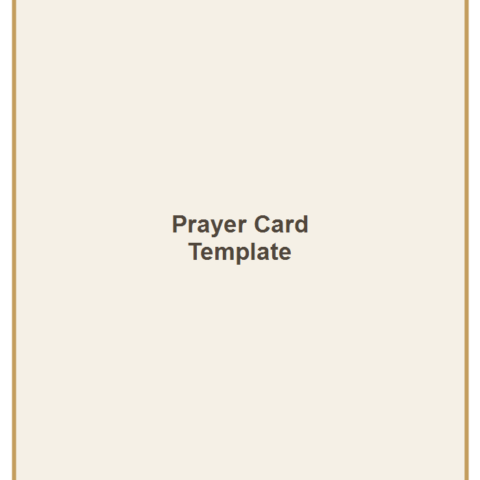 Prayer Card Template