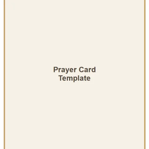 Prayer Card Template