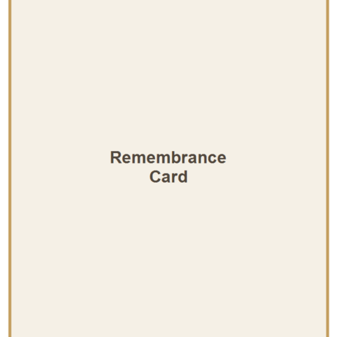 Remembrance Card Template